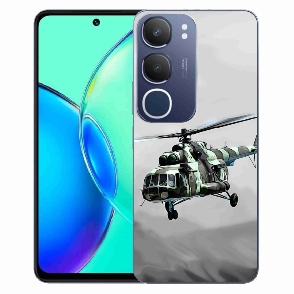 Gél borítás mmCase a Vivo Y19s számára - katonai helikopter