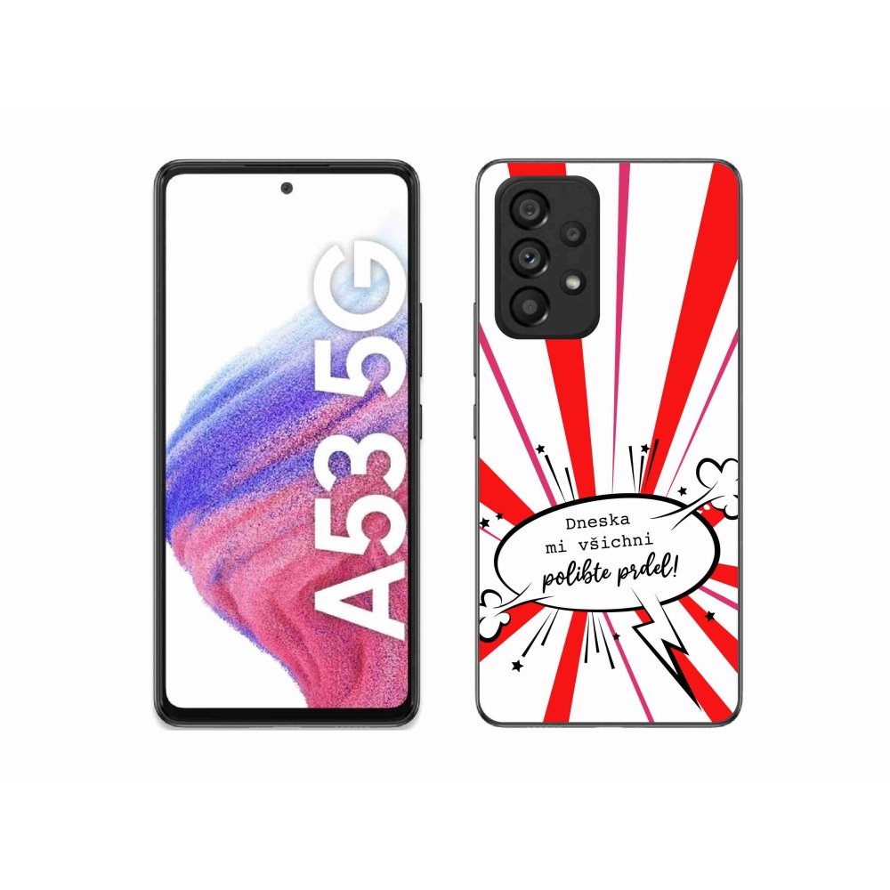 Gél borító mmCase Samsung Galaxy A53 5G - vicces szöveg 15 fehér háttérrel