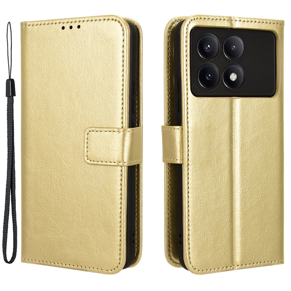 Tárca könyv tok Xiaomi Poco X6 Pro 5G - arany színű