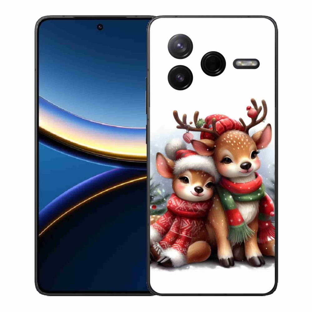 Gél borítás mmCase a Xiaomi Poco F7 Pro számára - karácsonyi rénszarvas