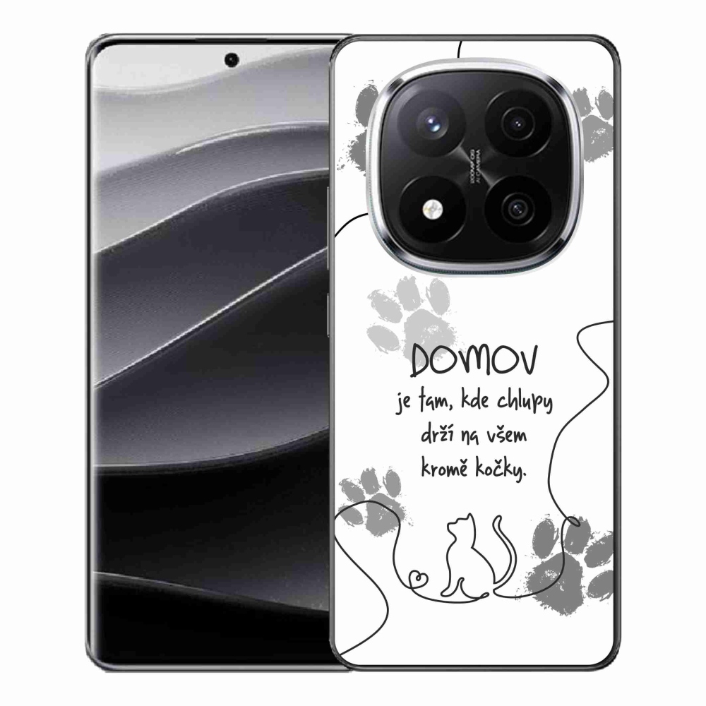 Gél borítás mmCase a Xiaomi Redmi Note 14 Pro+ 5G számára - macska motívum fehér háttérrel