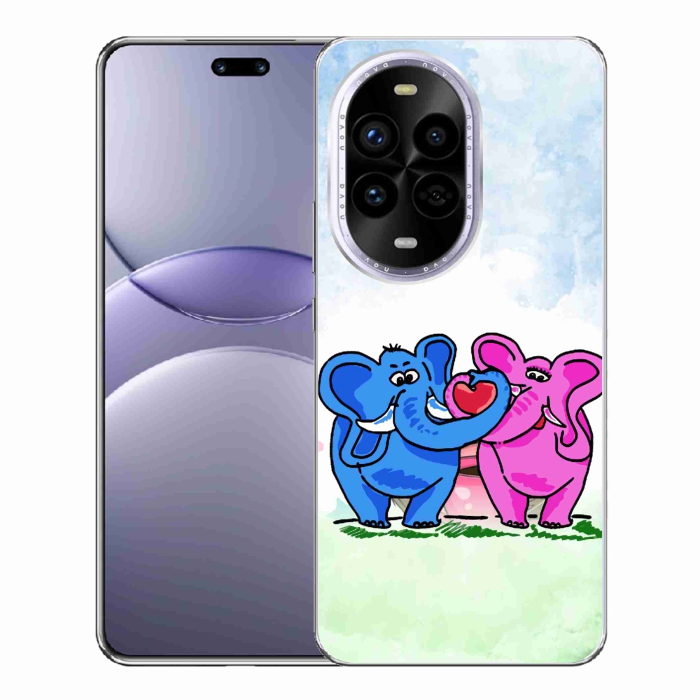 Gél borítás mmCase a Huawei Nova 13 Pro 5G-hez - szerelmes elefántok