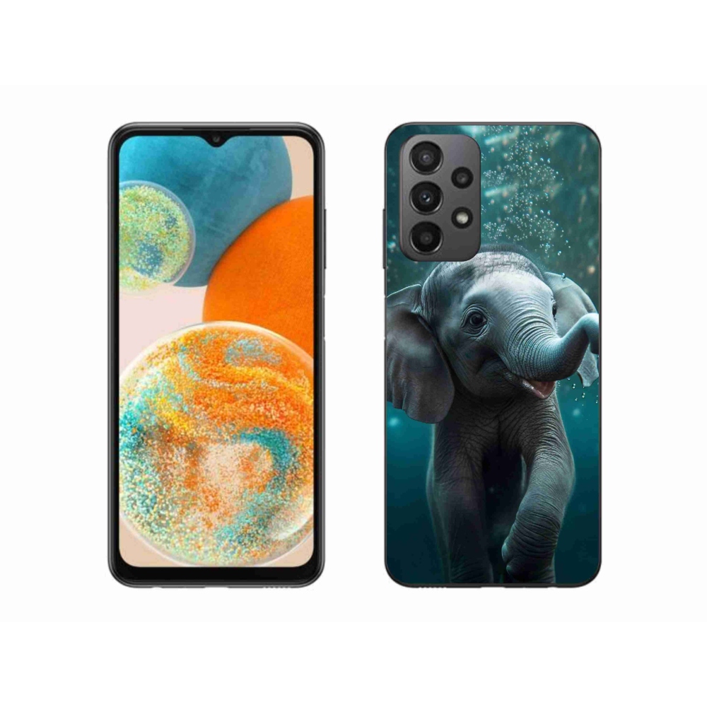 Zselés borítás mmCase Samsung Galaxy A23 4G/5G - elefánt a víz alatt