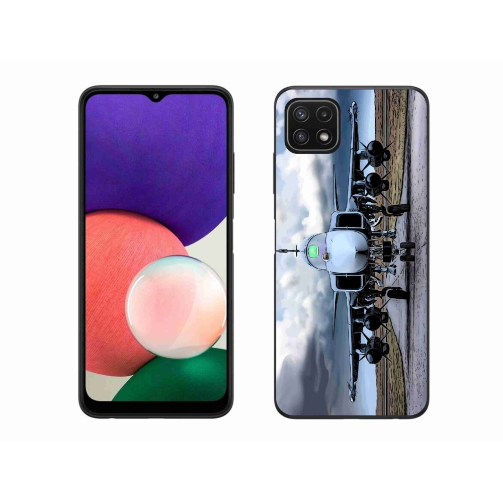 Gél borítás mmCase Samsung Galaxy A22 5G - katonai repülőgépekhez