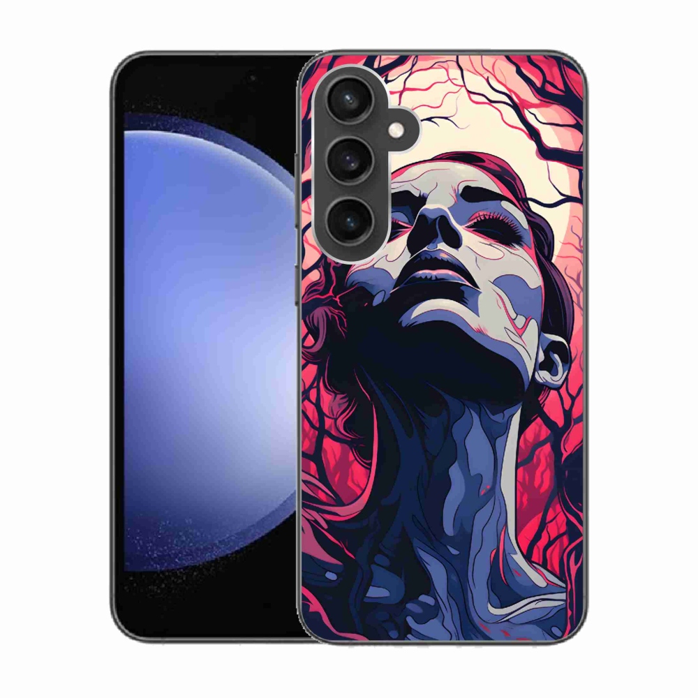 Gél borítás mmCase Samsung Galaxy S23 FE - absztrakt arc