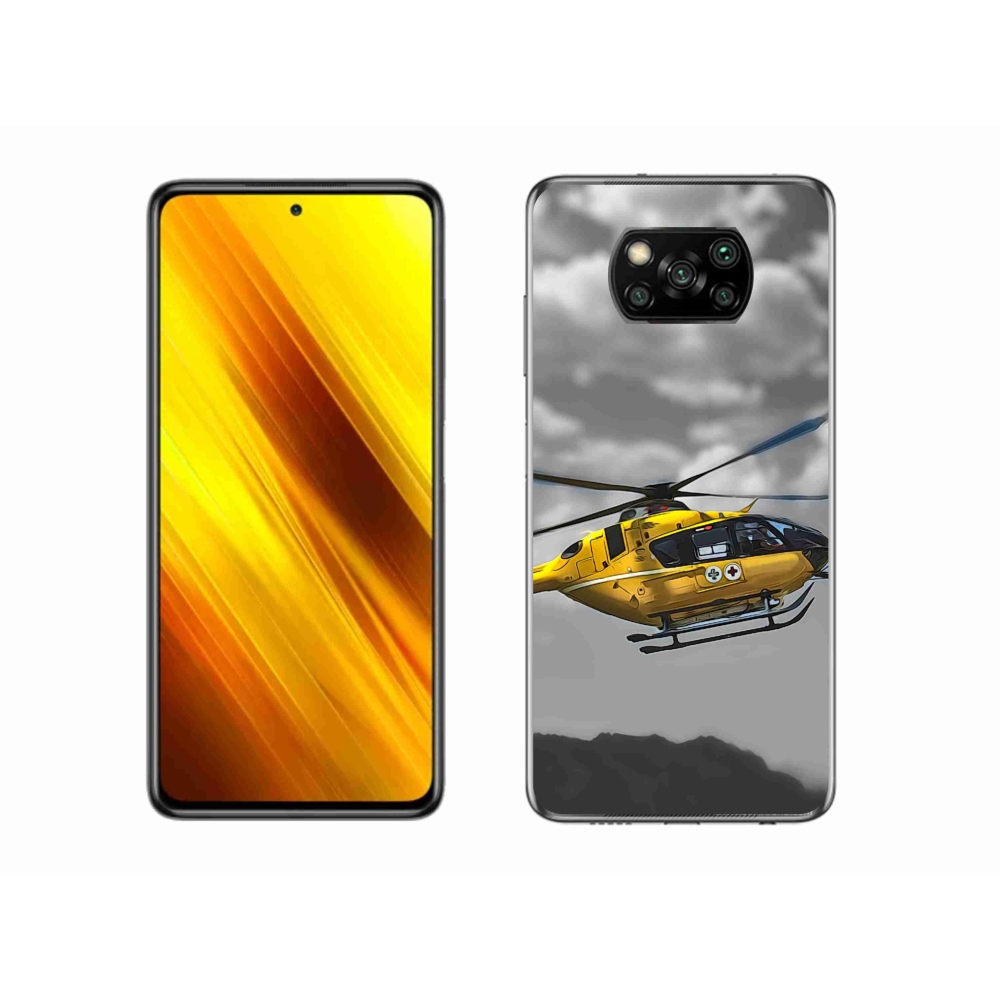 Gél borítás mmCase a Xiaomi Poco X3-hoz - sárga helikopter