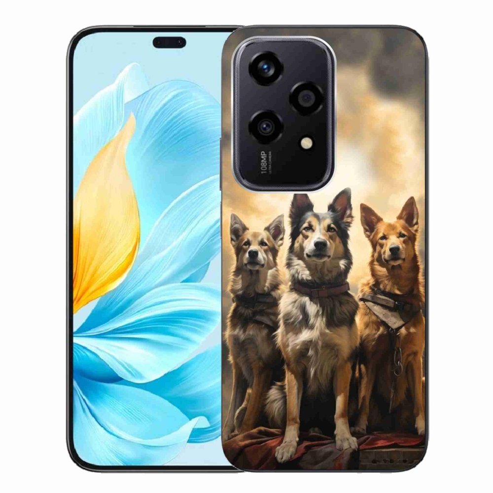 Zselés borítás mmCase a Honor 200 Lite 5G számára - három kutya