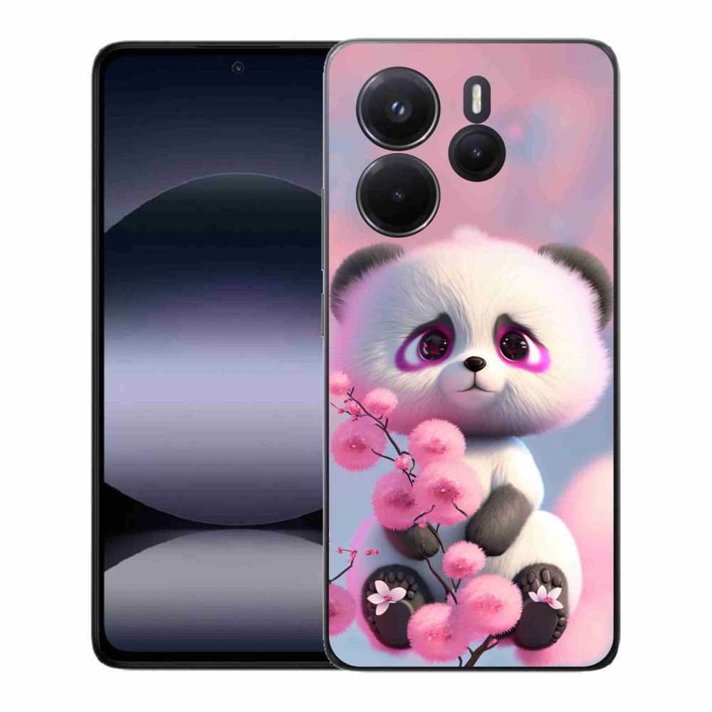 Gél borítás mmCase a Xiaomi Redmi Note 14-hez - aranyos panda 1