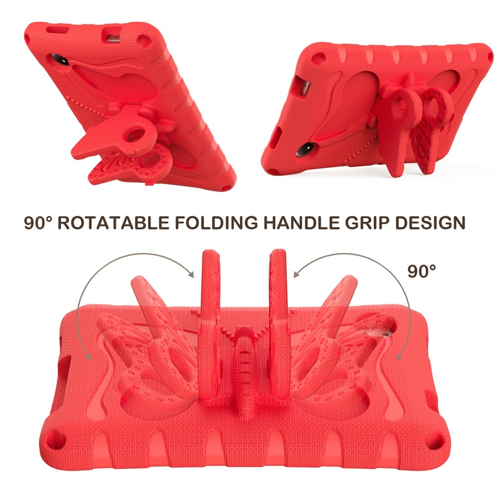 Gyerekek Pillangó EVA tartós tok pánttal Xiaomi Redmi Pad SE 8.7 tablethez - piros