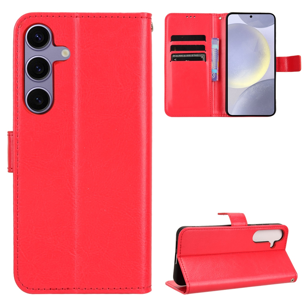 Őrült könyv tok Samsung Galaxy S25 FE készülékhez - piros