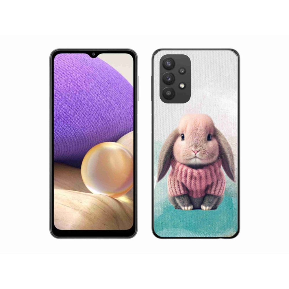 Zselés borítás mmCase Samsung Galaxy A32 5G - nyúl pulóverben