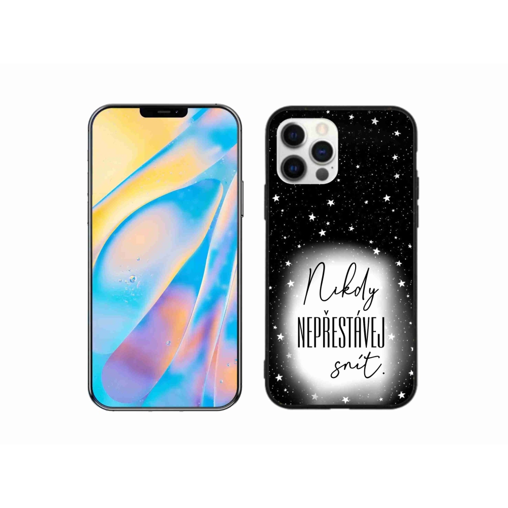 Gél borítás mmCase iPhone 12 Pro készülékhez - Idézet 1 fehér és fekete háttér