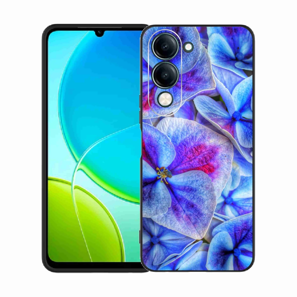 Gél védőhuzat mmCase a Vivo Y29s 5G készülékhez - kék virágok 1