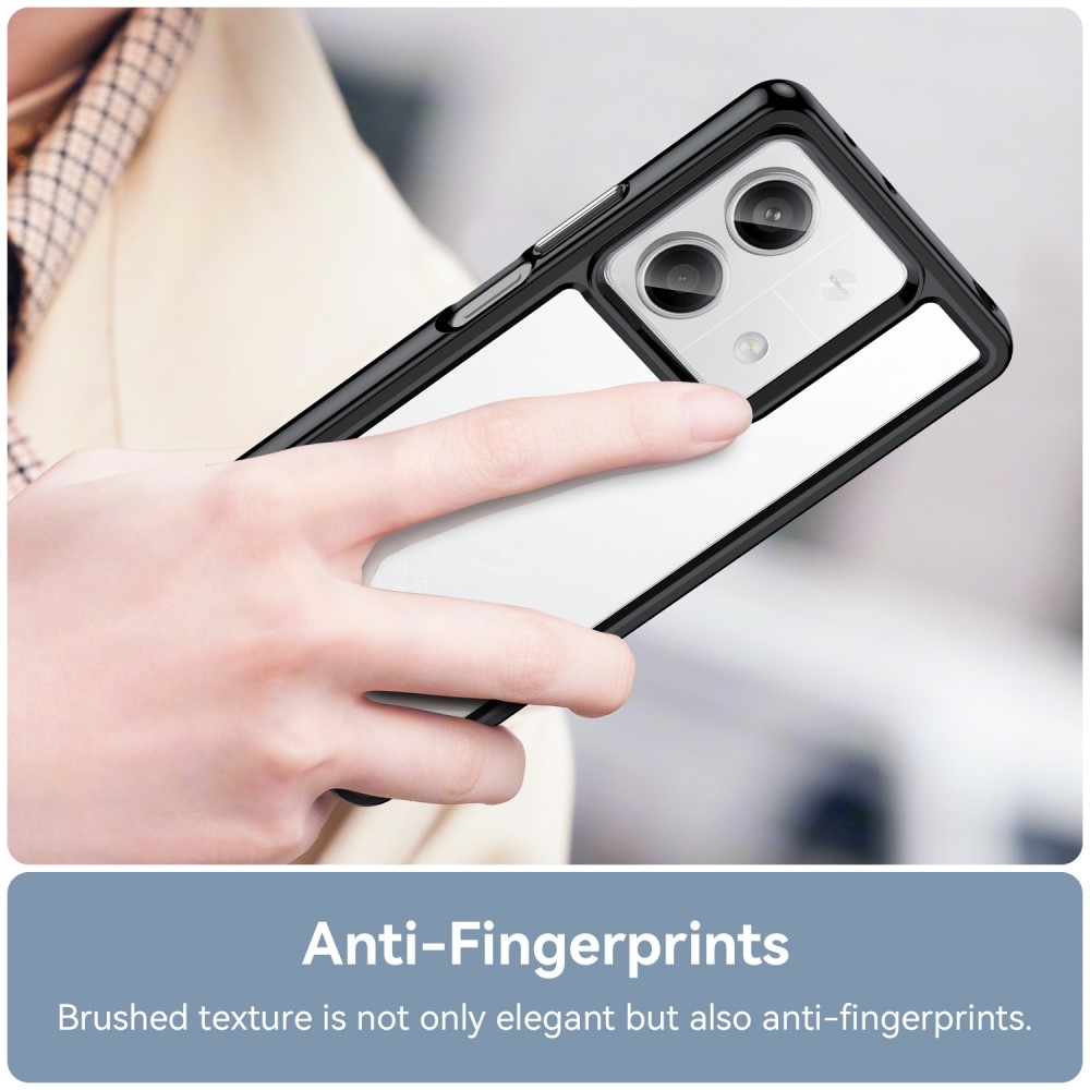 Gél tok rögzített hátlappal a Xiaomi Redmi Note 13 5G készülékre - fekete