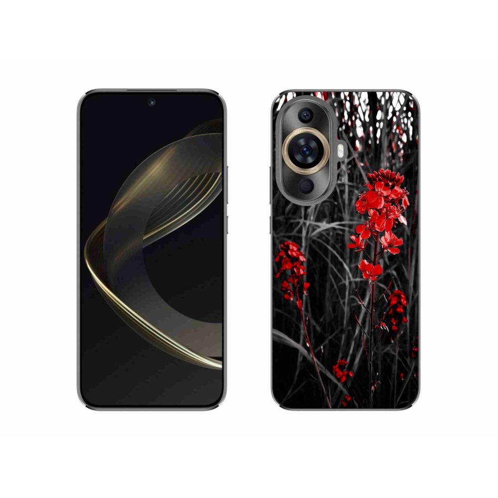 Gél borítás mmCase a Huawei Nova 11 - piros növényen