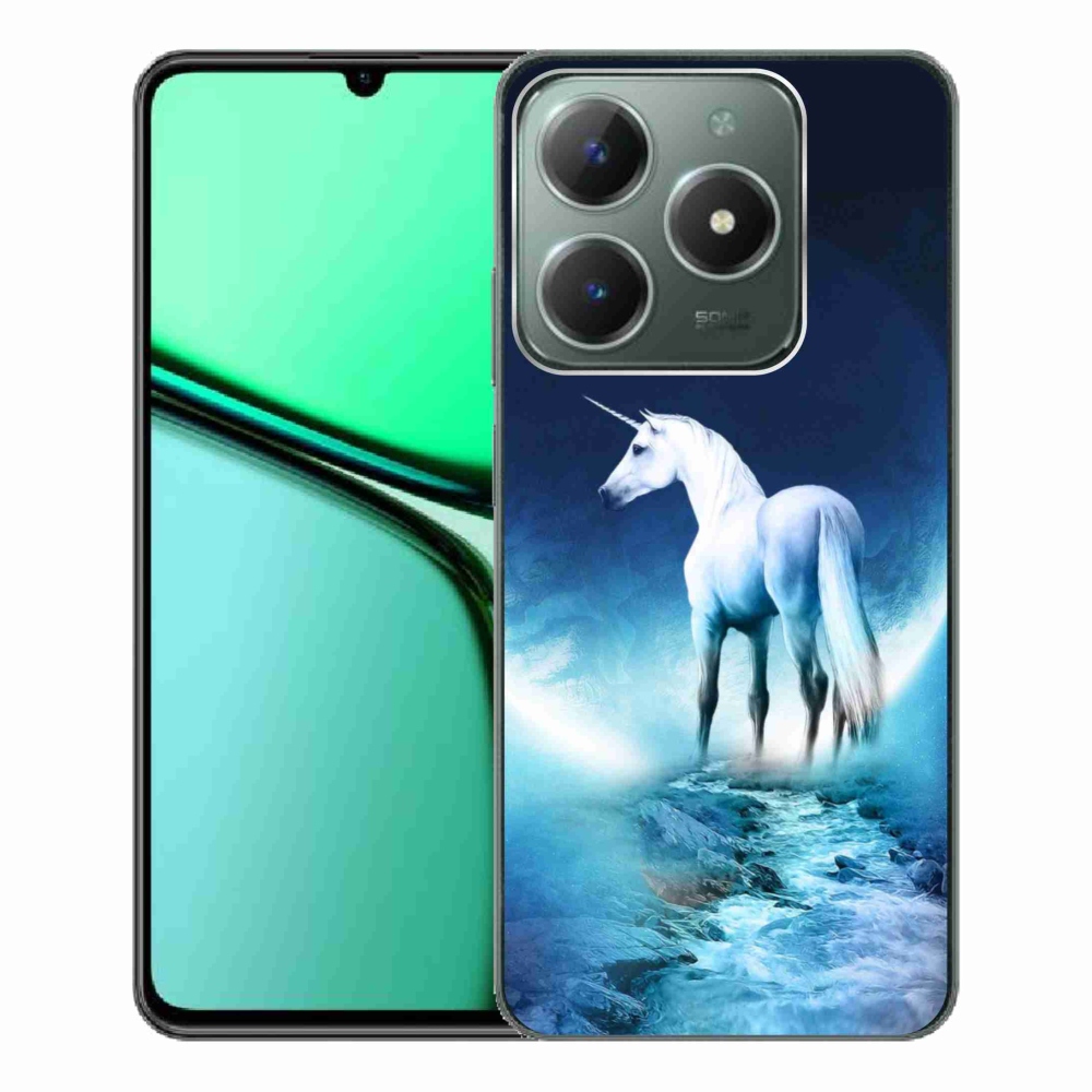 Zselés borítás mmCase a Realme C61 készülékhez - fehér egyszarvú