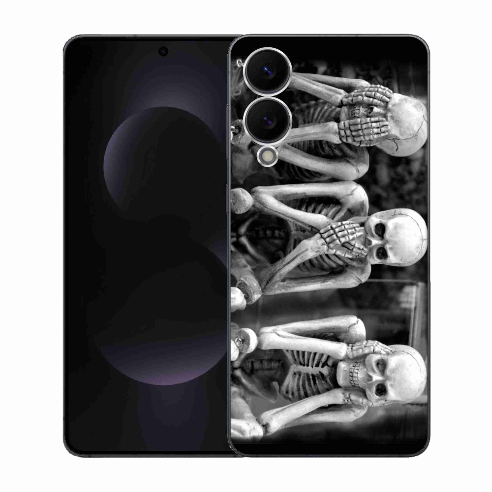 Gél borítás mmCase Samsung Galaxy S25 Edge készülékhez - csontvázak