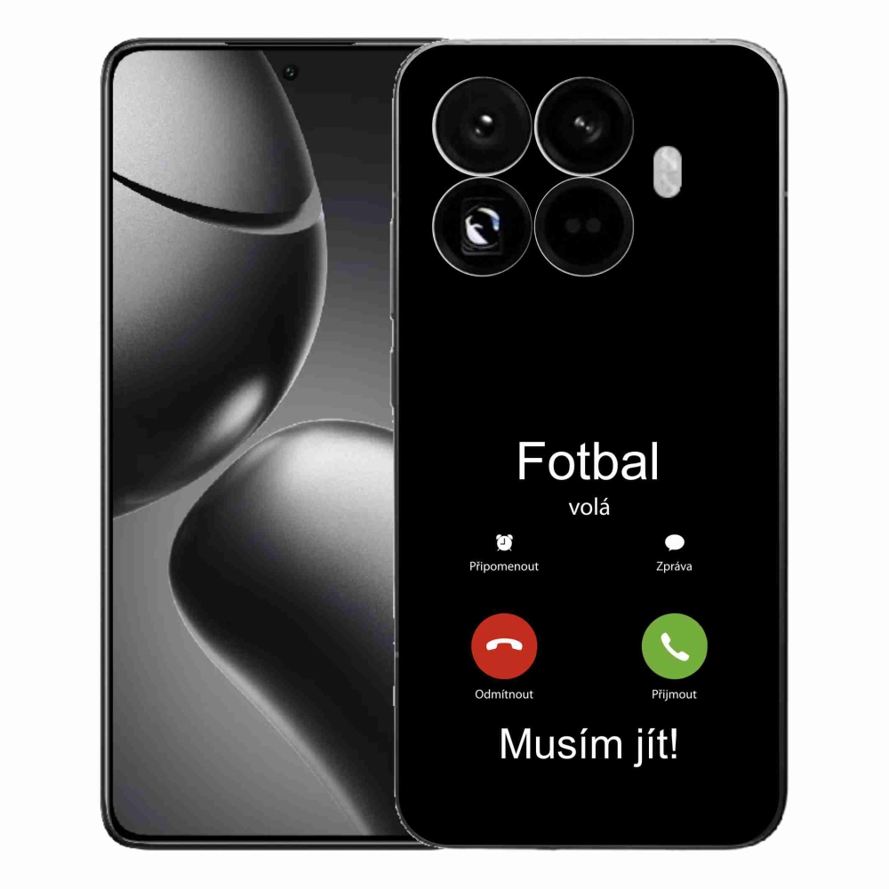 Gél borító mmCase a Xiaomi 15T Pro - futball hívások fekete háttérrel