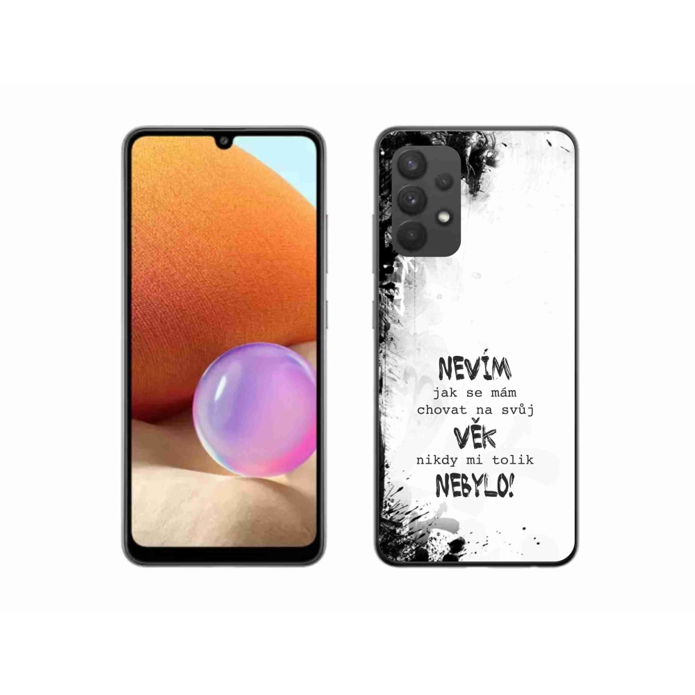 Gél borító mmCase Samsung Galaxy A32 4G - vicces szöveg 14 fehér háttér