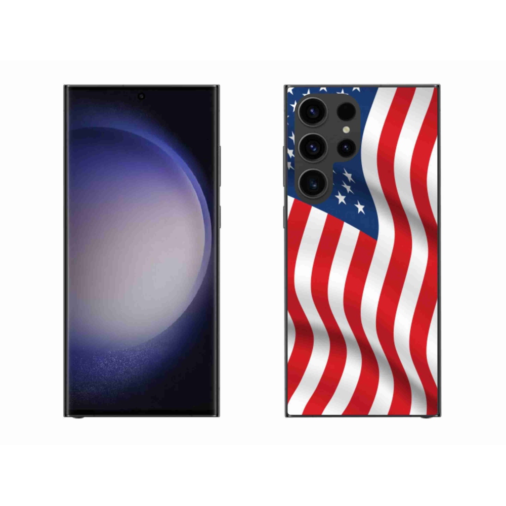 Gél borítás mmCase Samsung Galaxy S23 Ultra 5G - amerikai zászlóhoz