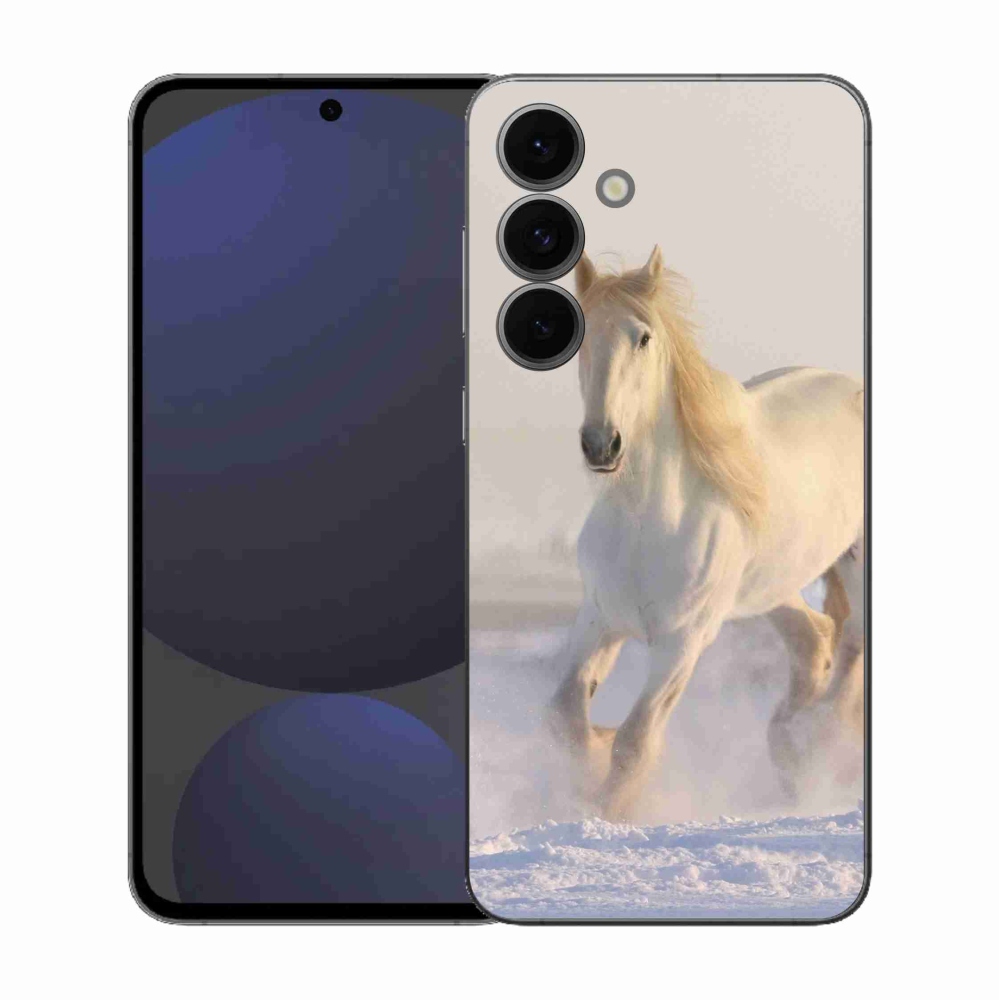 Zselés borítás mmCase Samsung Galaxy S25 FE - ló a hóban