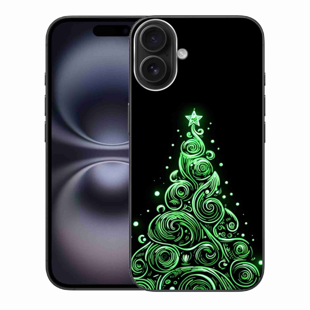 Gél borítás mmCase iPhone 16 Plus készülékhez - neon karácsonyfa 3