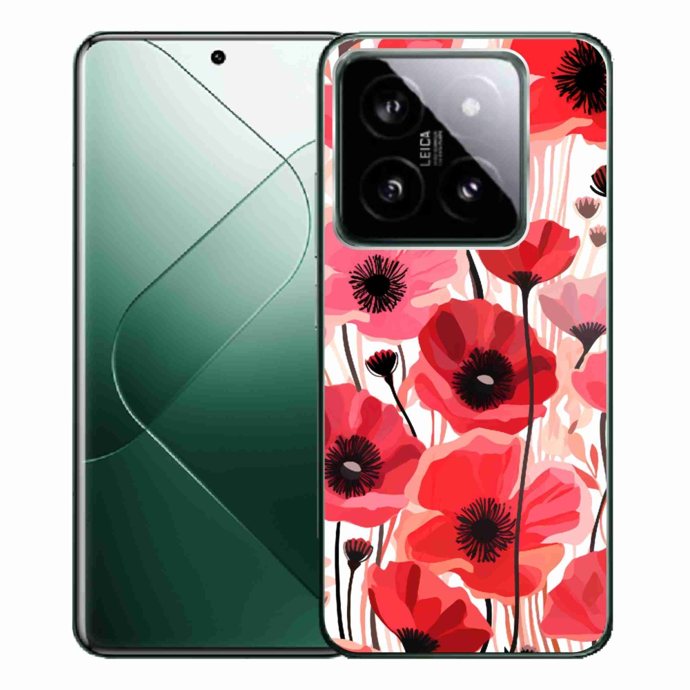 Gél borítás mmCase a Xiaomi 14 Pro-hoz - mákos 1