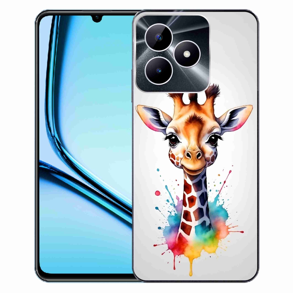 Zselés borító mmCase a Realme Note 50 készülékhez - zsiráf 1