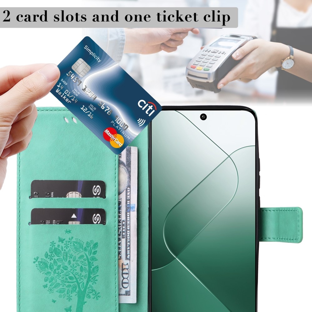 Fák könyve tok Xiaomi 14 - zöld