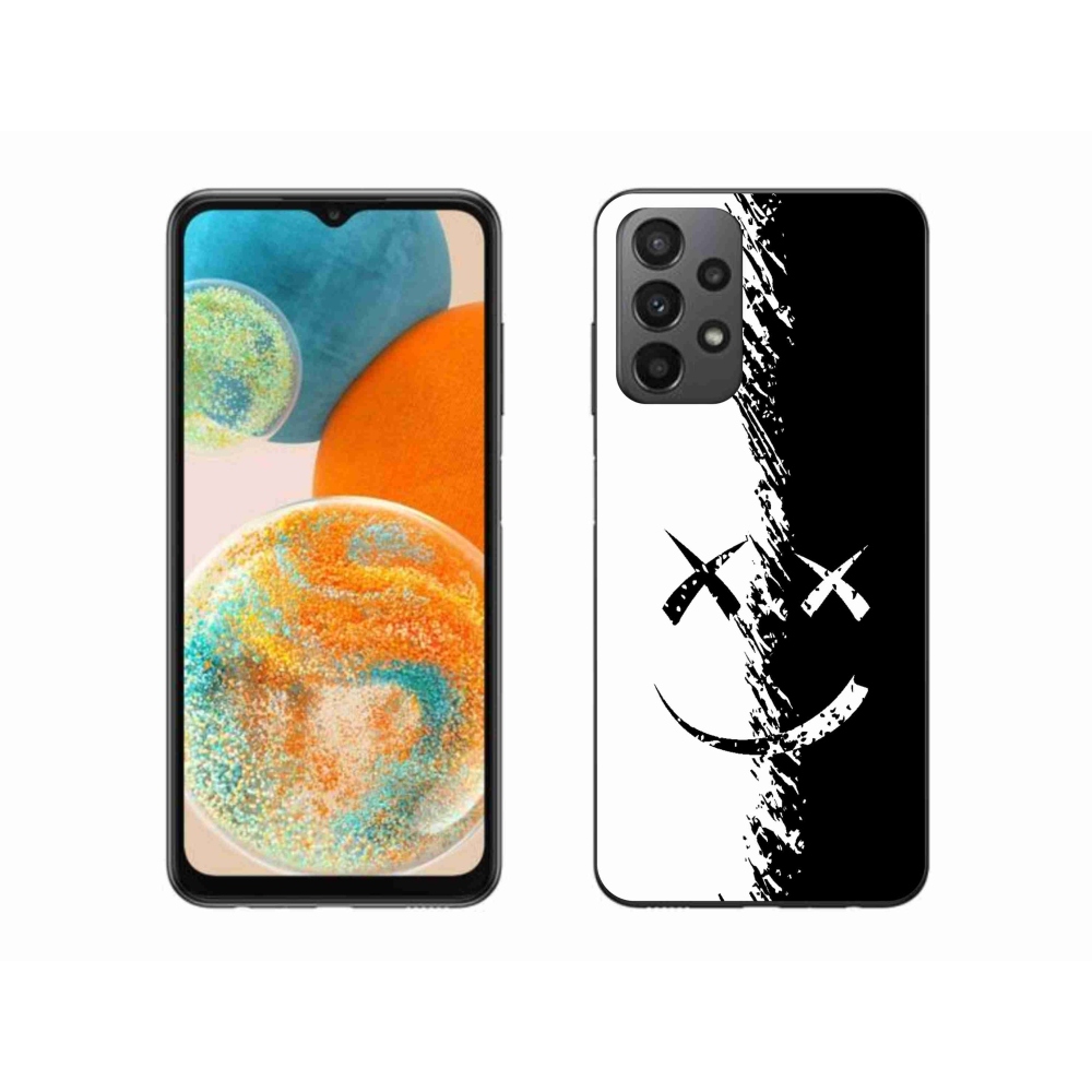 Zselés borítás mmCase Samsung Galaxy A23 4G/5G készülékhez - fekete-fehér smiley