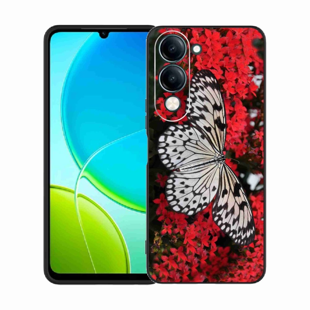 Gél borító mmCase a Vivo Y29s 5G - fekete-fehér pillangó 1