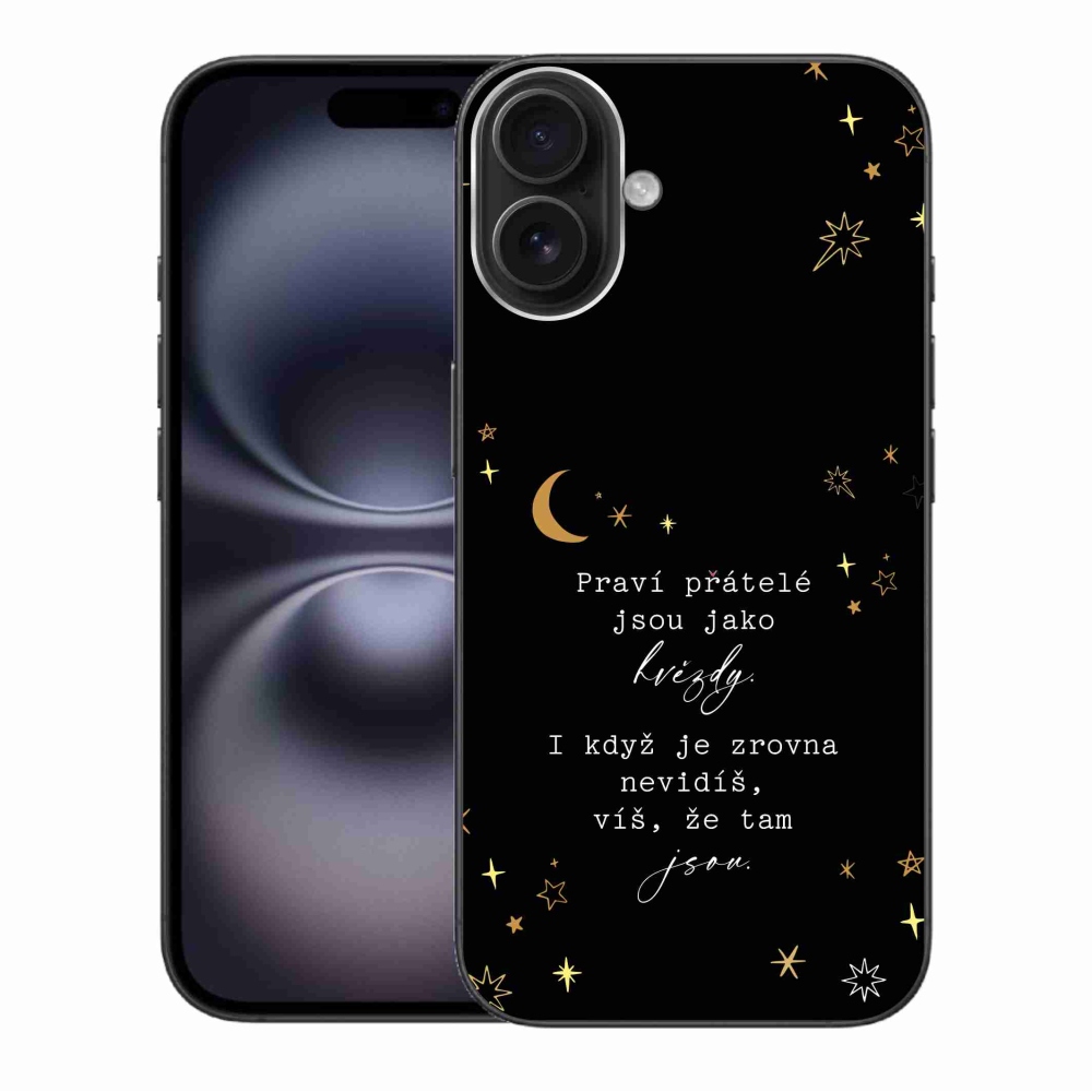Gél borítás mmCase iPhone 16 Plus készülékhez - idézet 6 fekete háttér