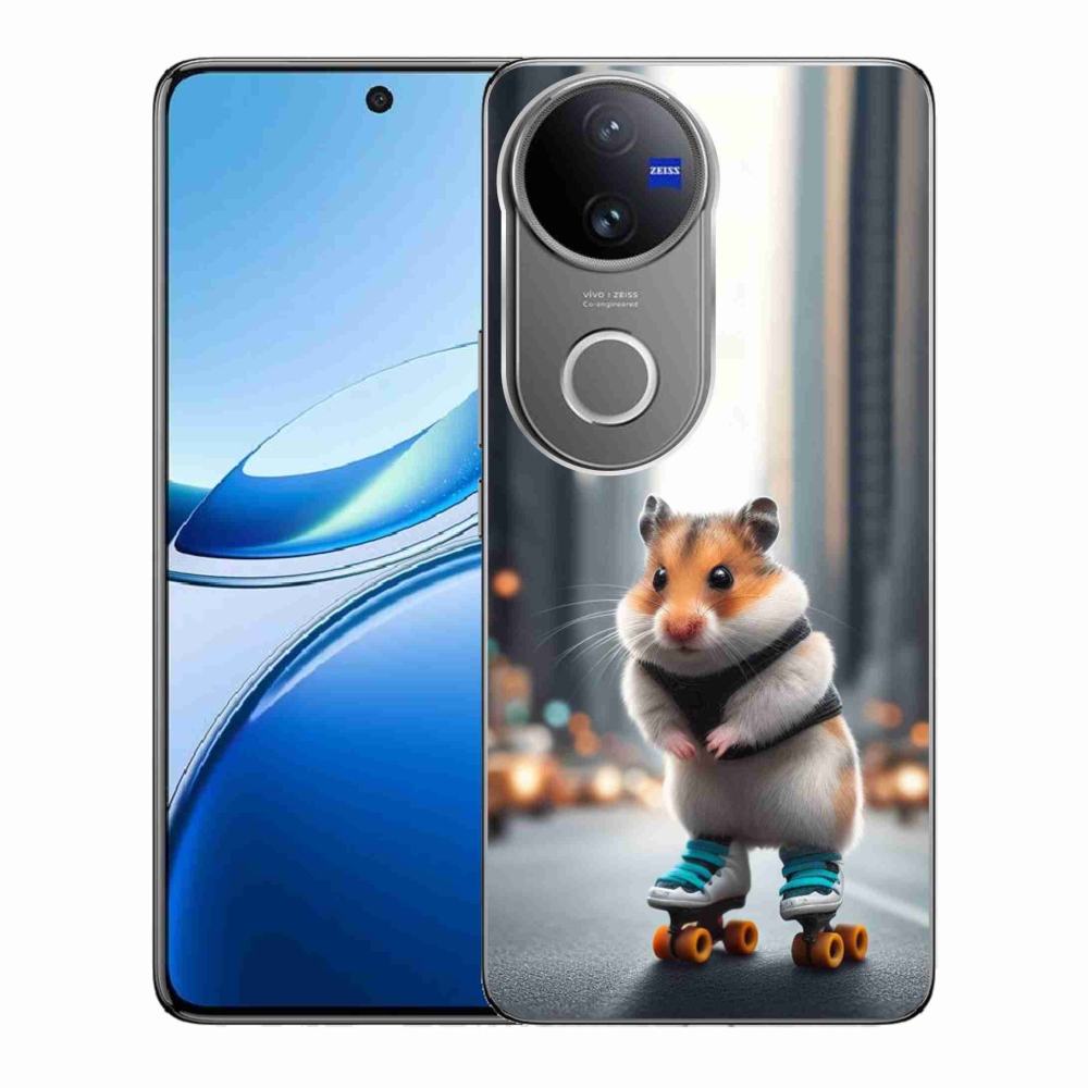Zselés borítás mmCase a Vivo V50 5G-hez - hörcsög korcsolyán