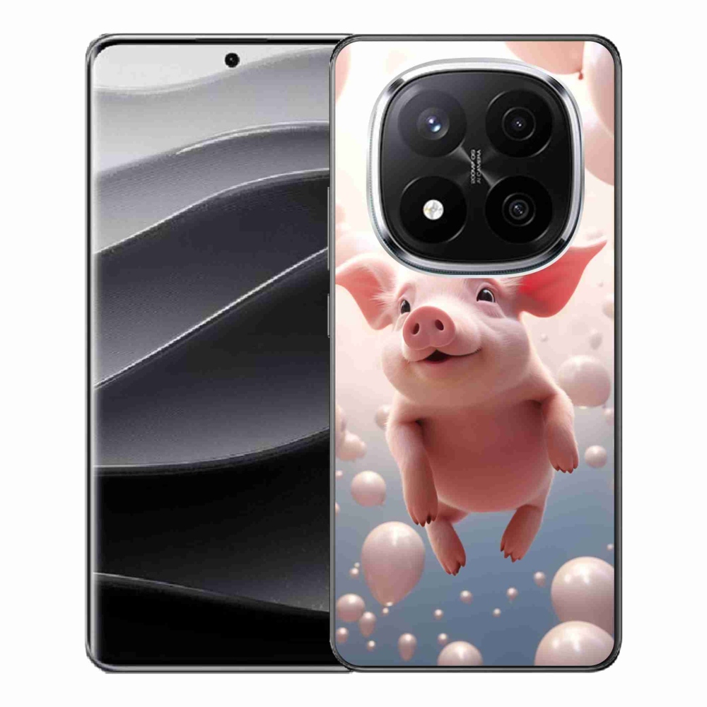 Gél borítás mmCase a Xiaomi Redmi Note 14 Pro+ 5G - malac lufikkal