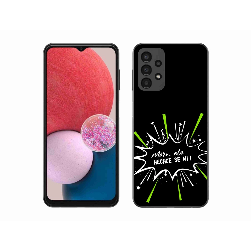 Gél borító mmCase Samsung Galaxy A13 4G - vicces szöveg 11 fekete háttér