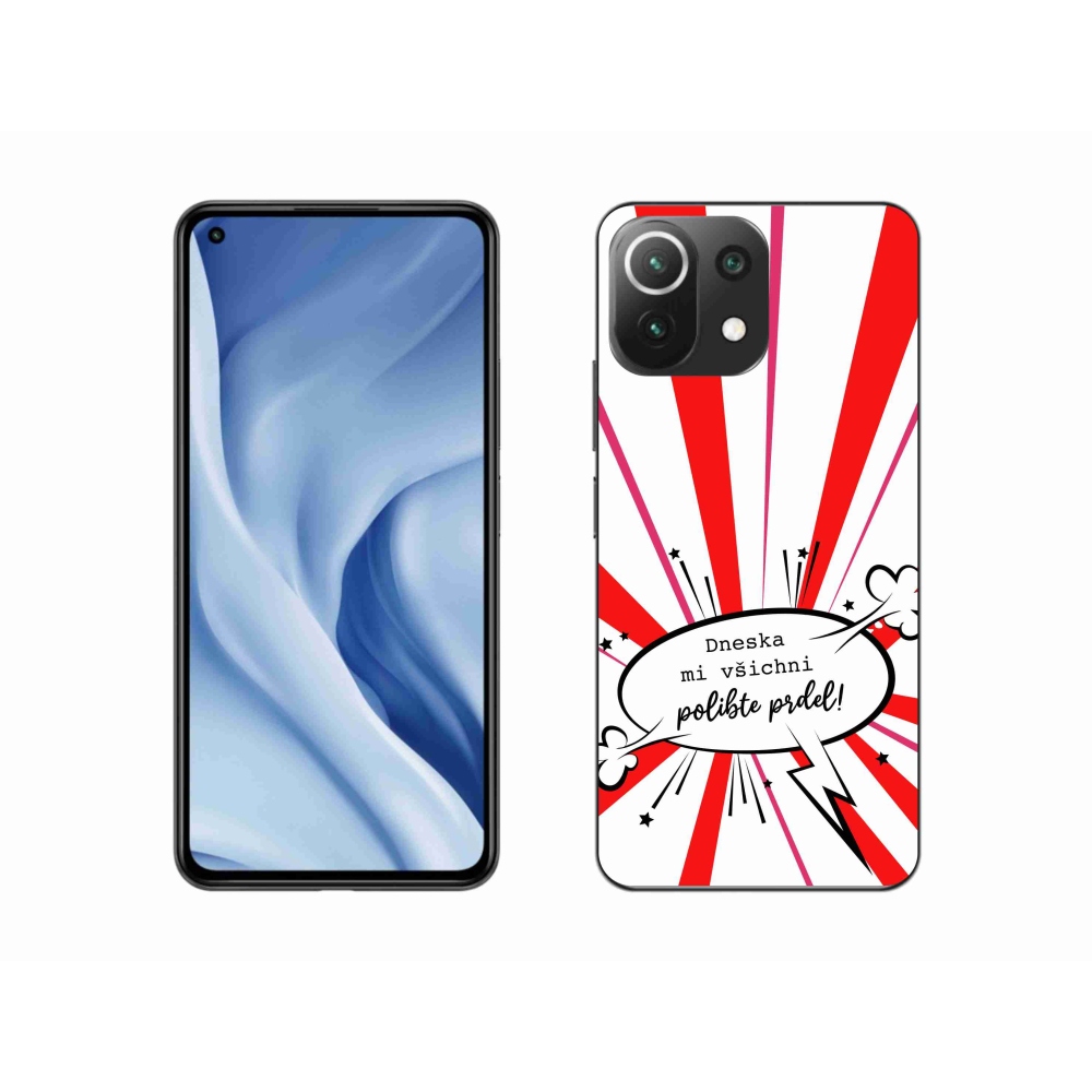 Gél borító mmCase a Xiaomi Mi 11 Lite 4G/5G-hez - vicces szöveg 15 fehér háttérrel