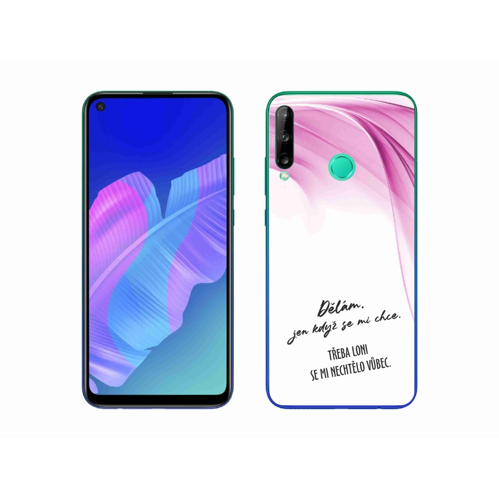 Gél borító mmCase a Huawei P40 Lite E készülékhez - vicces szöveg 12 fehér háttérrel