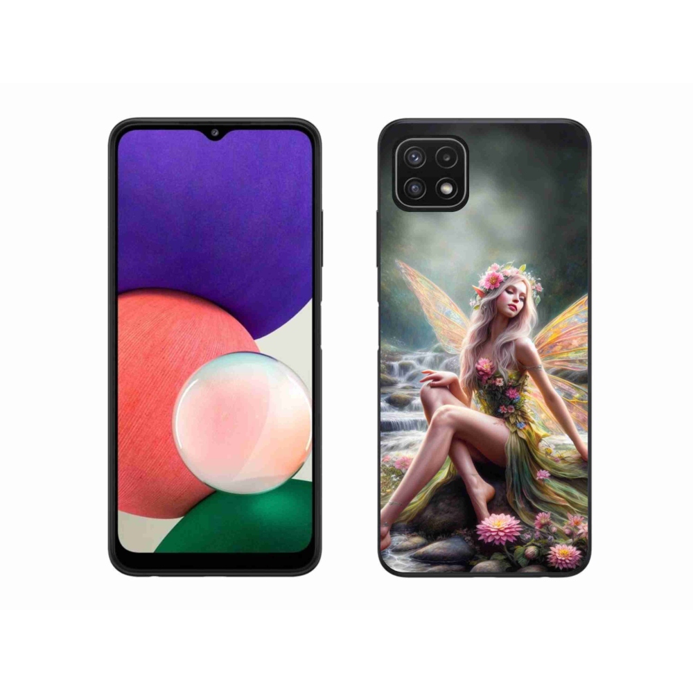 Zselés borítás mmCase Samsung Galaxy A22 5G - pillangó nő 1