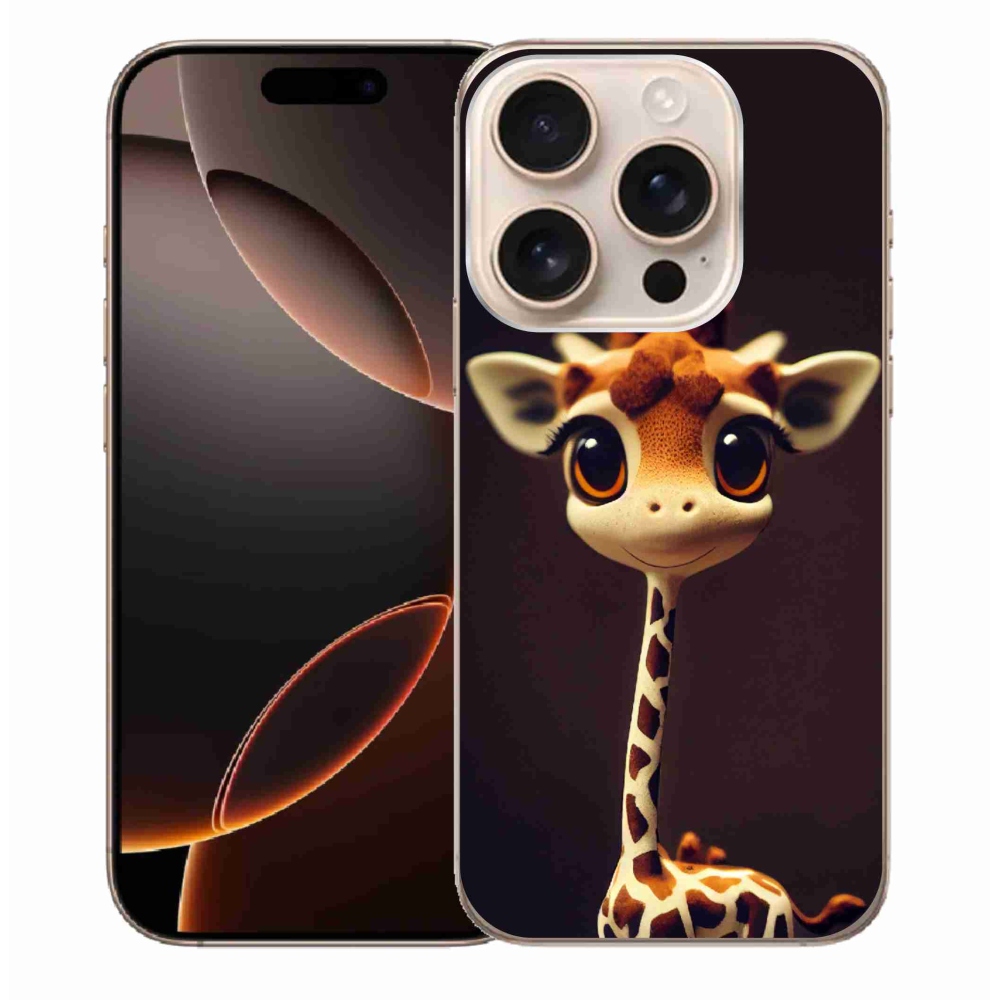 Zselés borítás mmCase iPhone 16 Pro Max készülékhez - kis zsiráf