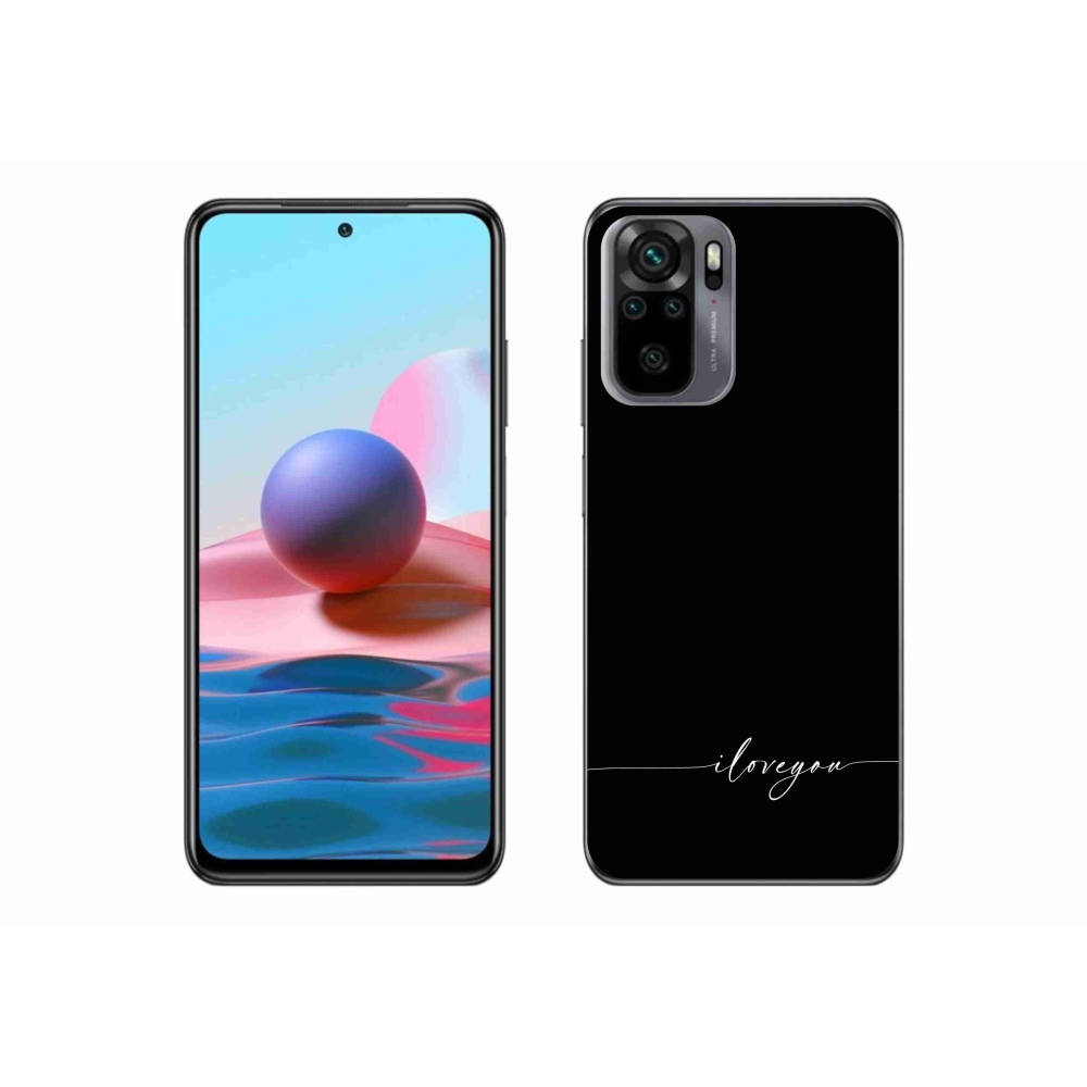 Gél borító mmCase a Xiaomi Poco M5s készülékhez - Szeretlek fekete háttérrel