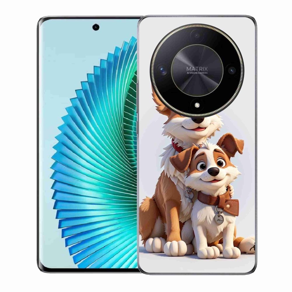 Gél borítás mmCase a Honor Magic 6 Lite 5G számára - kutyák rajzolása