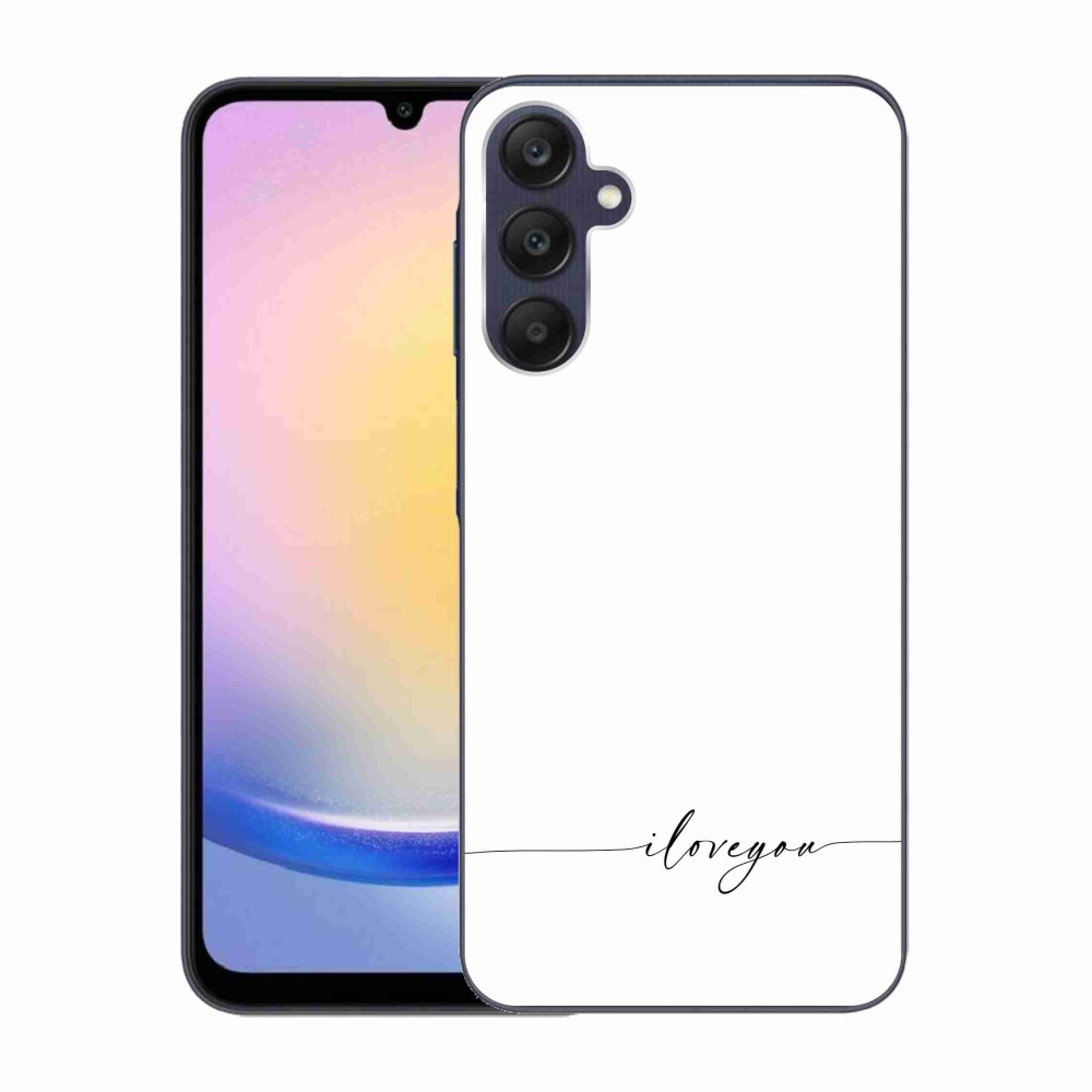 Gél borítás mmCase Samsung Galaxy A25 5G - I love you fehér háttérrel