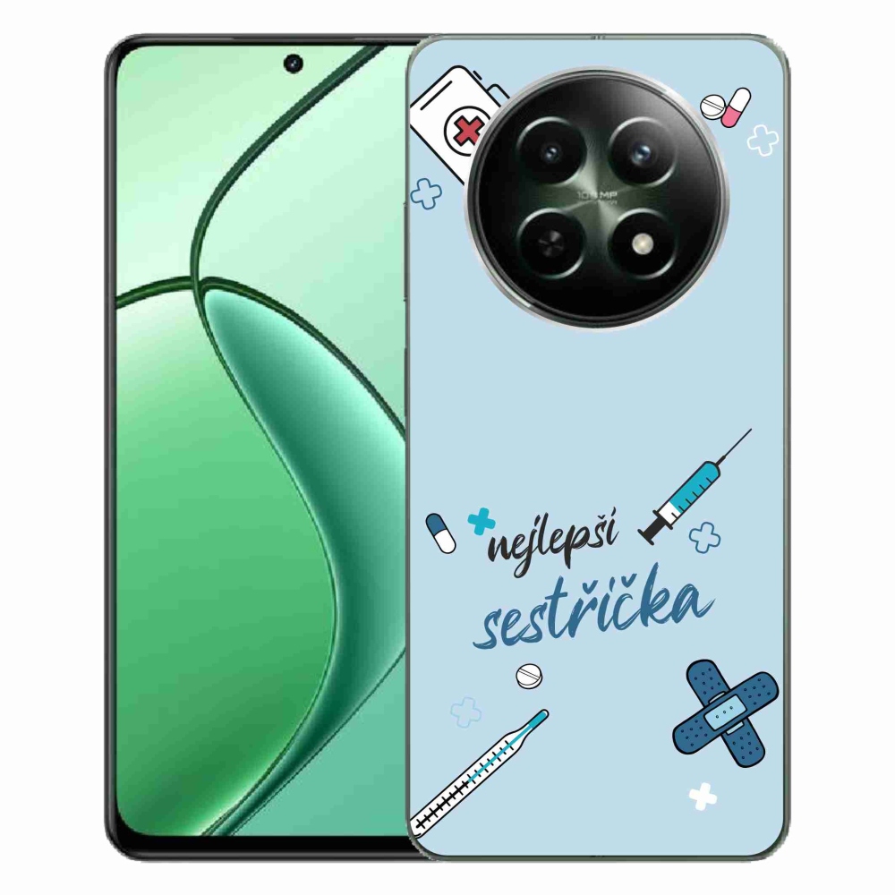 Gél borító mmCase a Realme 12 5G/12x 5G - a legjobb kishúg kék háttérrel