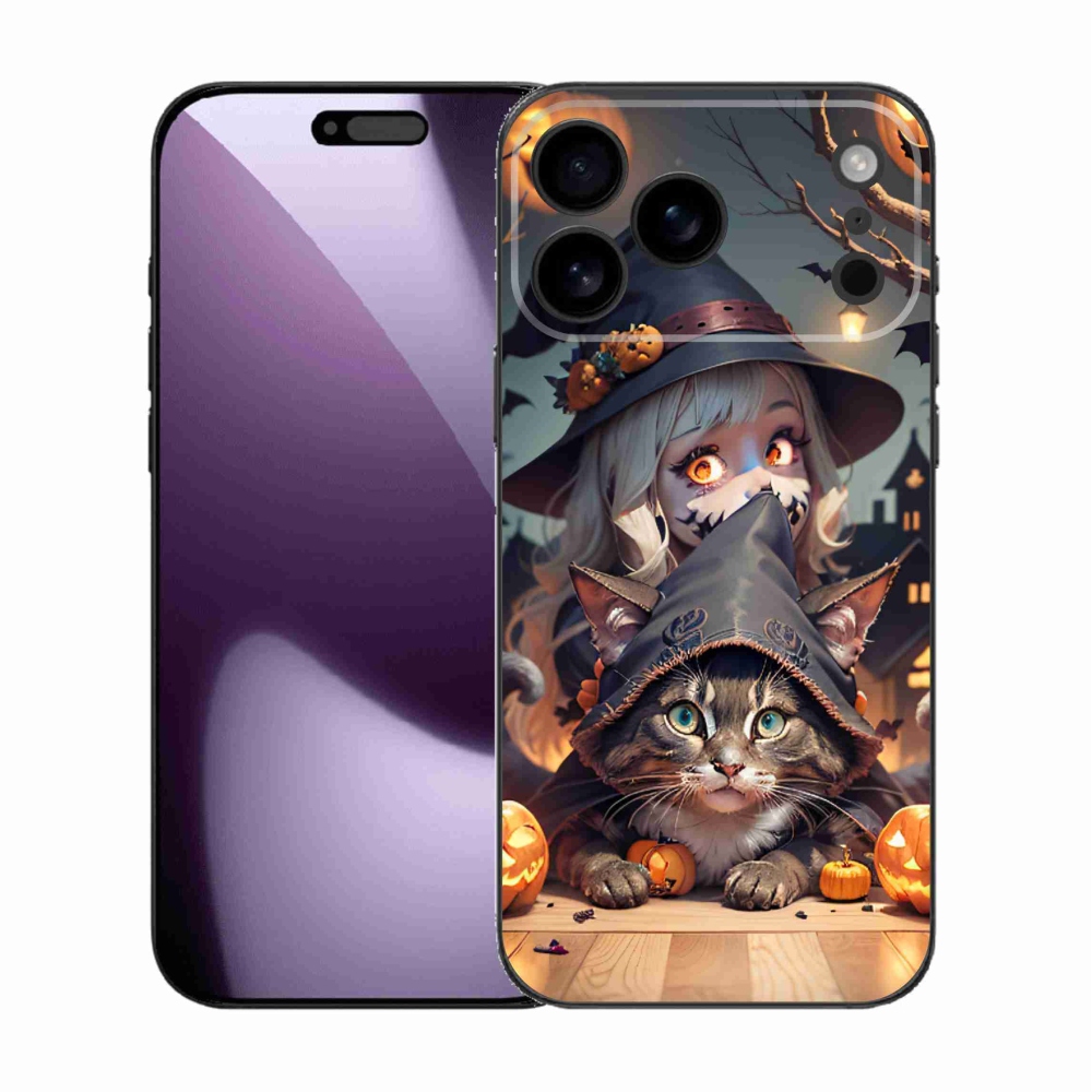 Gél borítás mmCase iPhone 17 Pro Max készülékhez - boszorkány macskával
