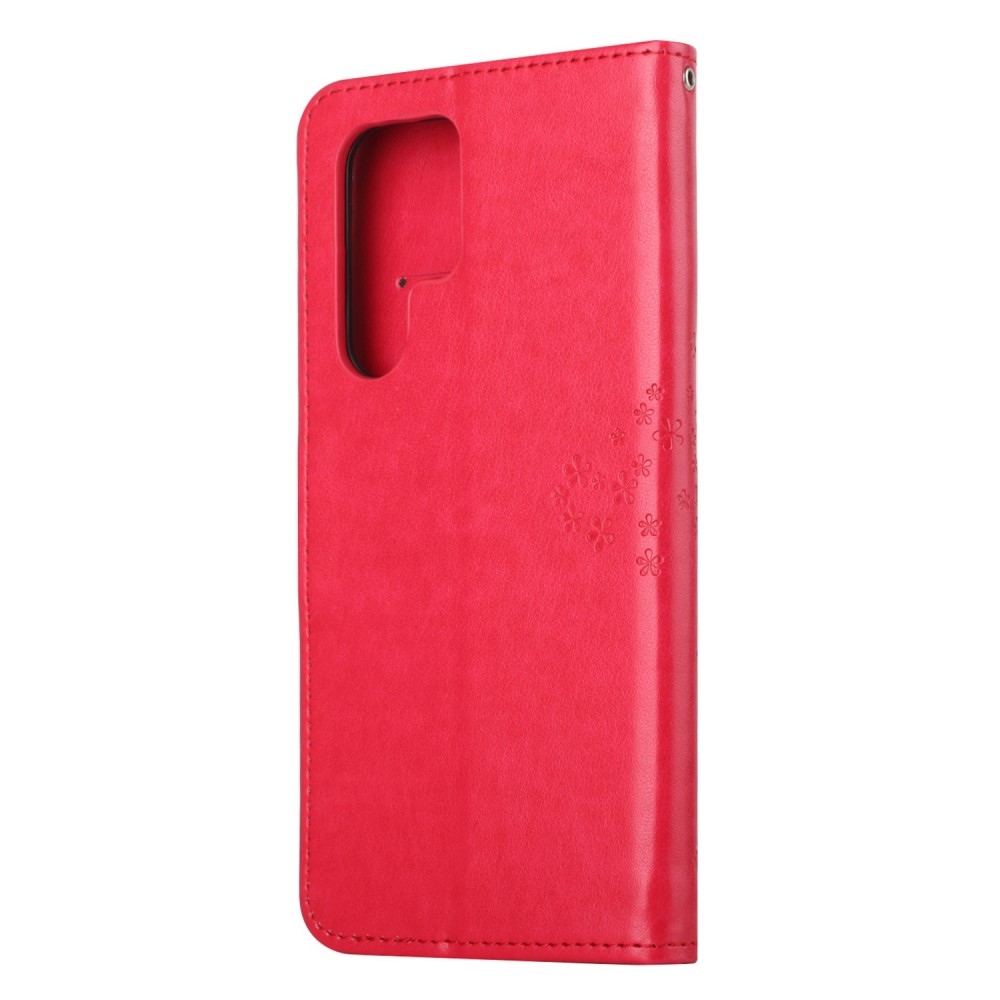 Fás könyv tok Samsung Galaxy S24 Ultra készülékhez - piros