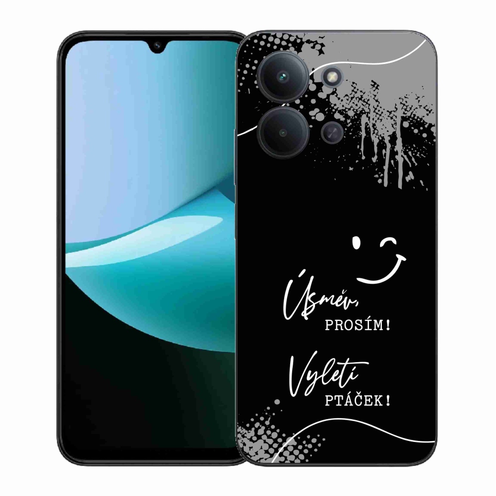 Gél borító mmCase a Xiaomi Redmi 15C 4G (171mm)/Poco C85 4G (171mm) - vicces szöveg 4 fekete háttérrel