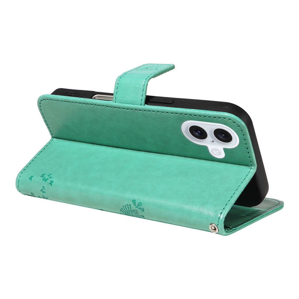 Fák könyvtáska iPhone 17 készülékhez - teáskék