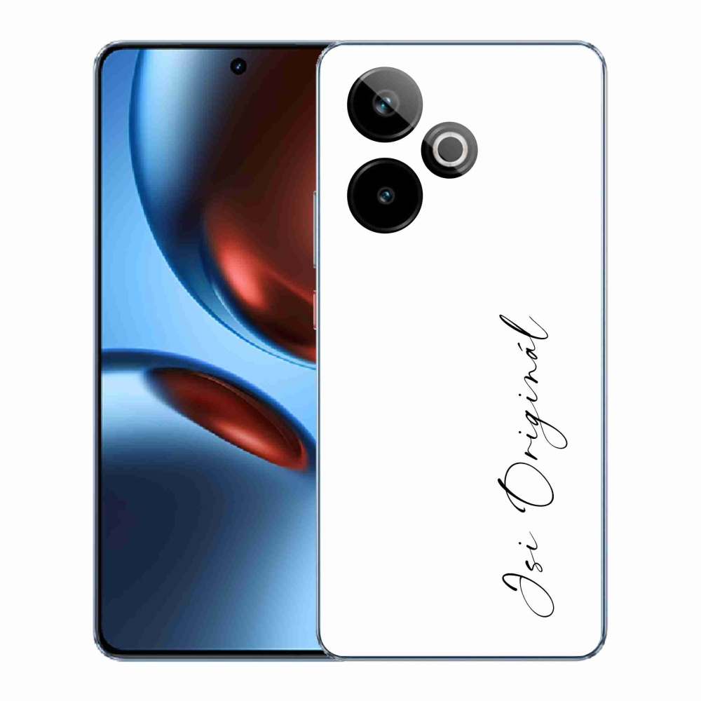 Rugalmas zselés tok mmCase a kép Realme GT 7 5G/GT 7T 5G - te vagy az eredeti fehér háttérrel