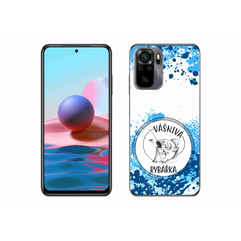 Gél borító mmCase a Xiaomi Redmi Note 10S-hez - szenvedélyes halász fehér háttérrel