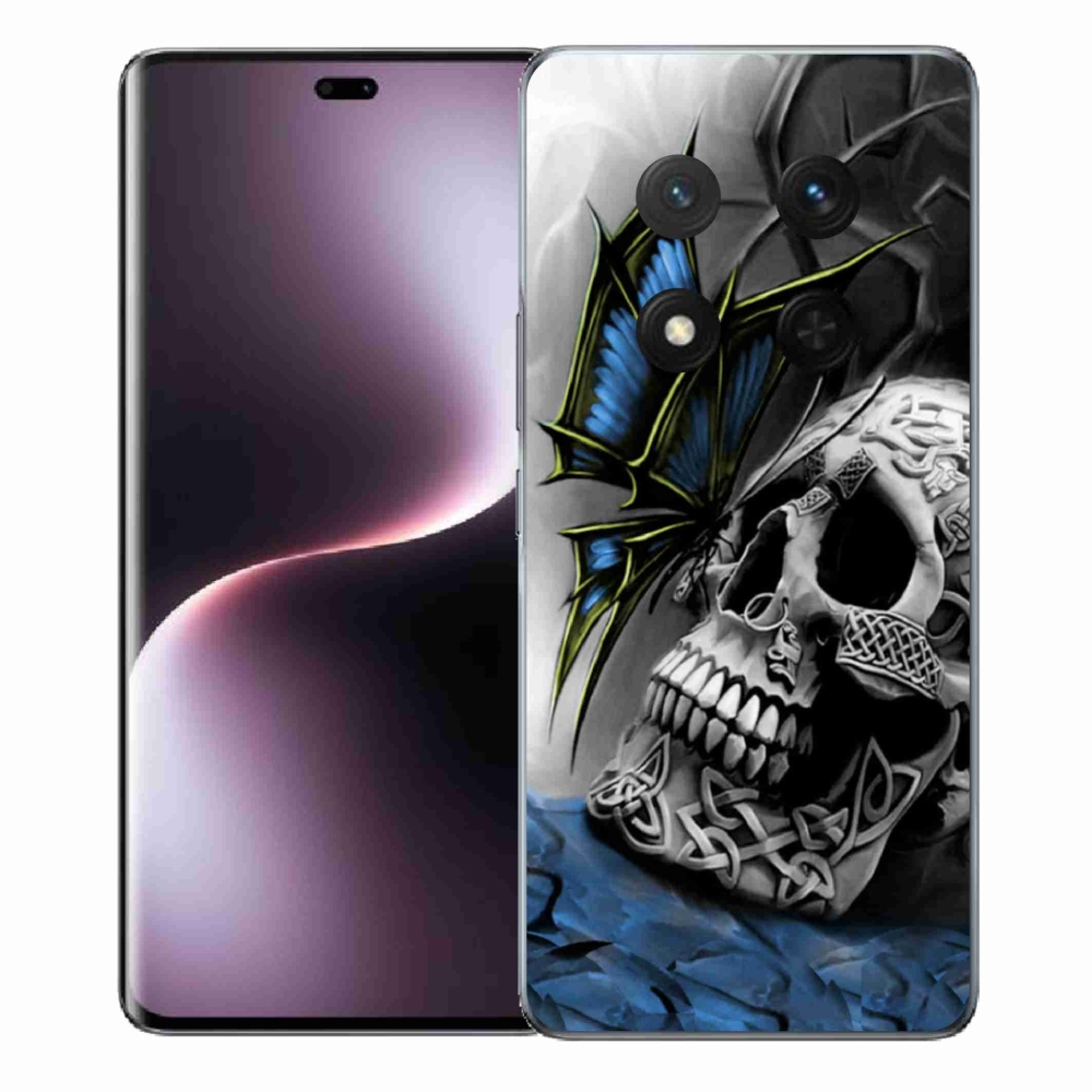 Gél borítás mmCase a Honor Magic 7 Lite 5G számára - pillangó és koponya